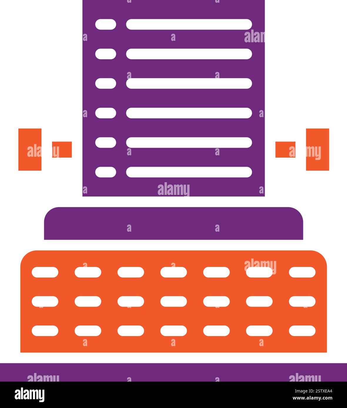 Typewriter Vector Icon Design Illustration Stock Vector