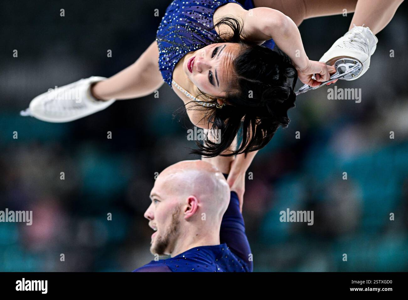 Ellie KAM & Danny O'SHEA (USA), during Pairs Short Program, at the ISU ...