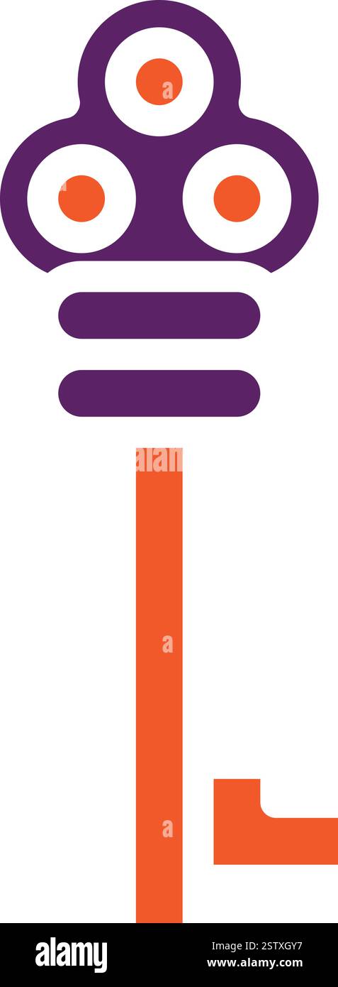 Medieval key Vector Icon Design Illustration Stock Vector