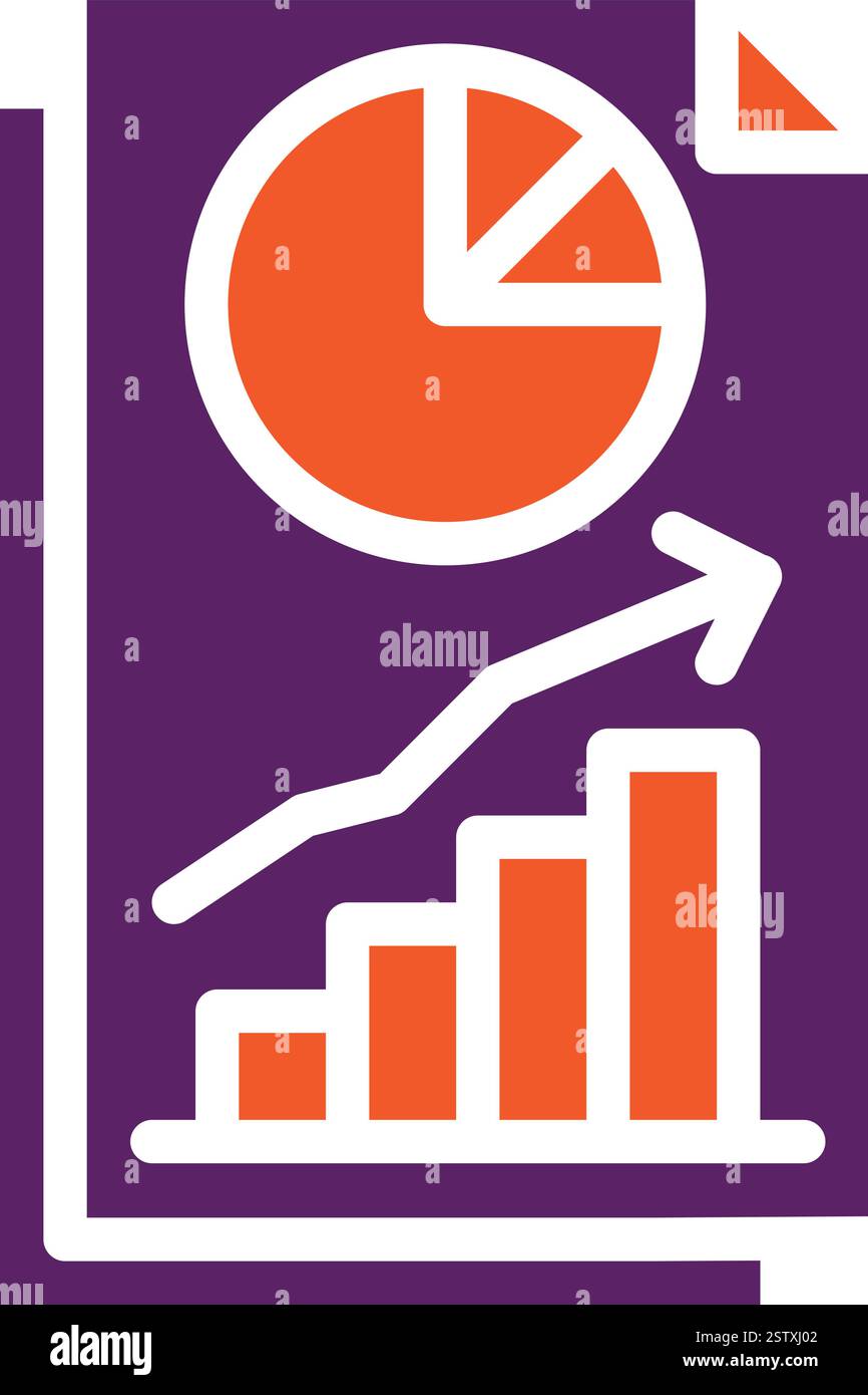 Finance Chart Vector Icon Design Illustration Stock Vector