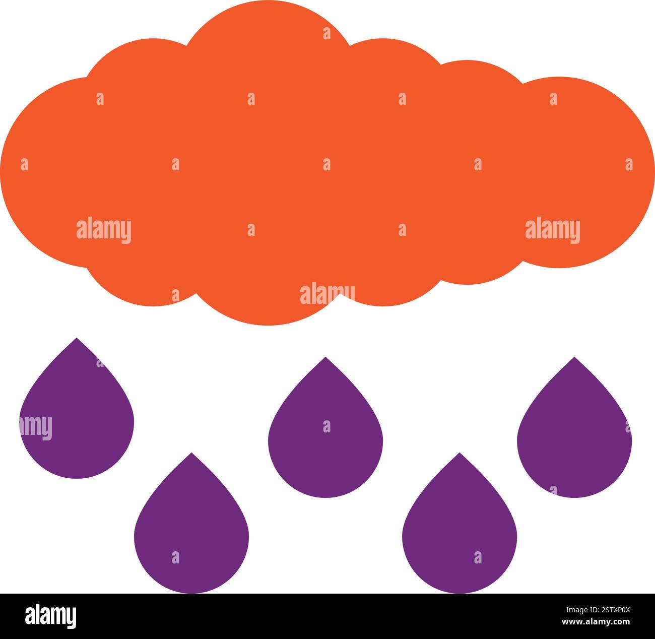 Acid Rain Vector Icon Design Illustration Stock Vector