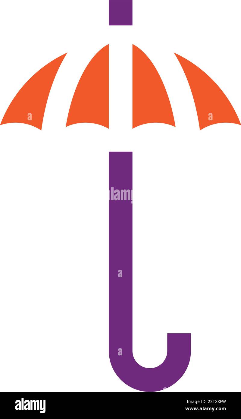 Protective Umbrel Vector Icon Design Illustration Stock Vector