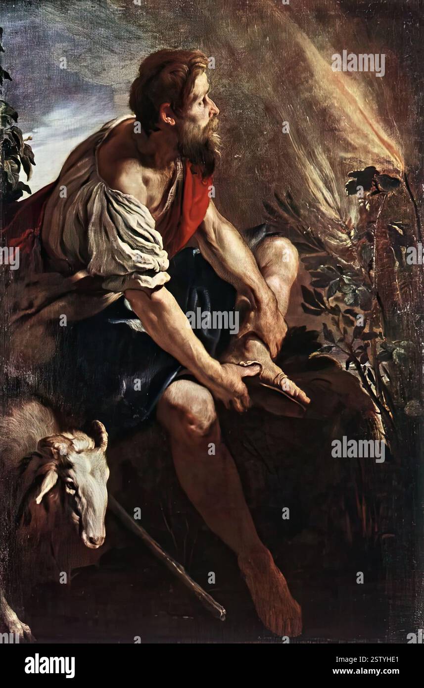 FETI, Domenico (b. ca. 1589, Roma, d. 1623, Venezia) Moses before the ...