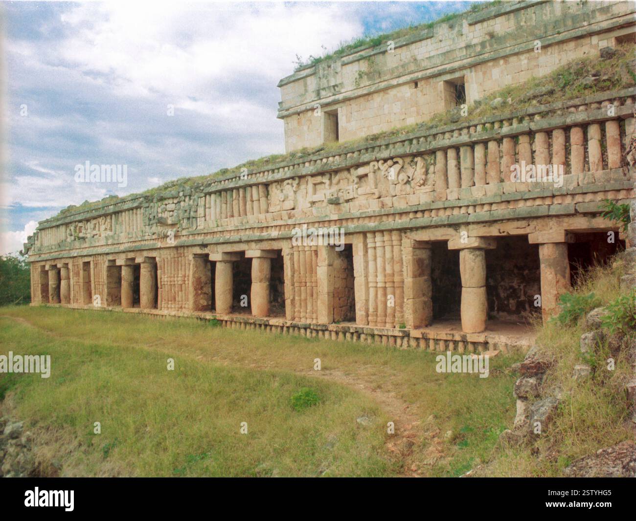 El Palacio, ancient Maya ruins in Sayil, Yucatan, Mexico 1985 *** El ...