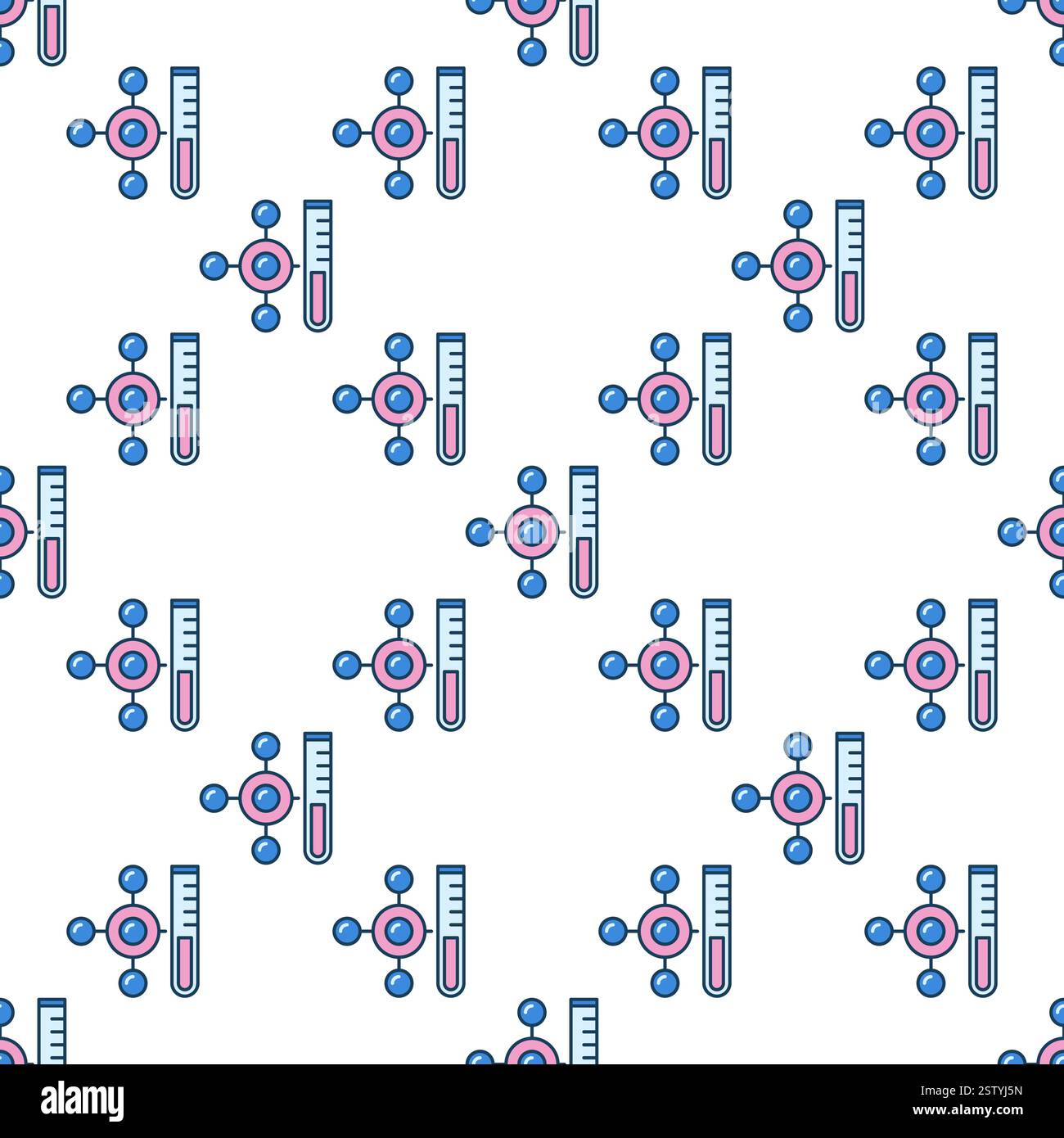 Laboratory Test Tube and Molecule vector Science concept colored modern ...