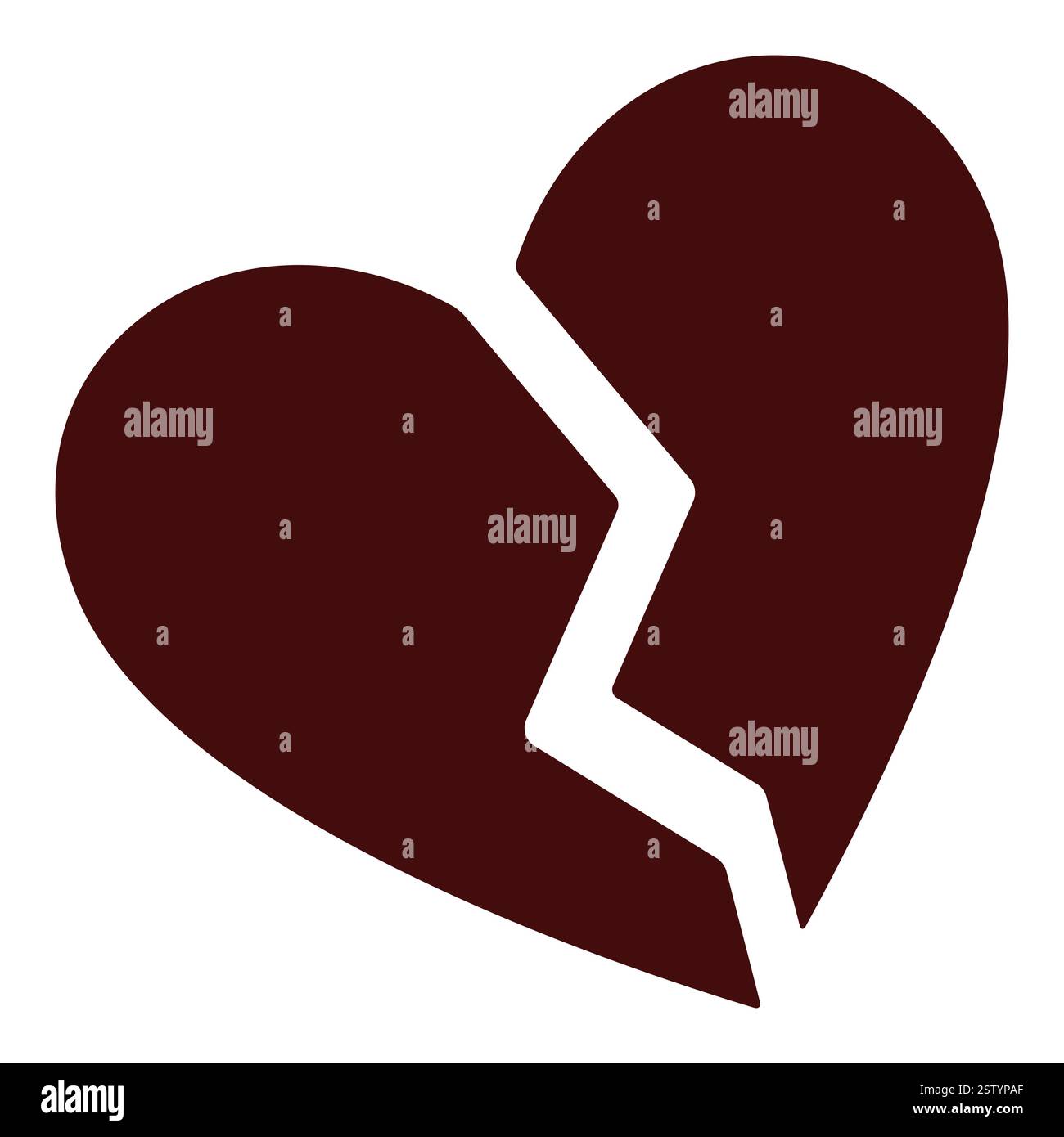 Broken heart concept icon with a digital aesthetic, symbolizing ...