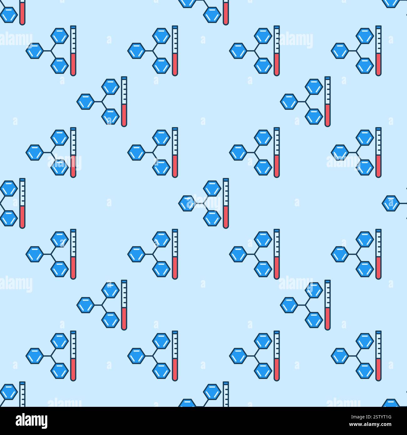 Test Tube and Molecule vector Chemical Formula concept colored seamless ...