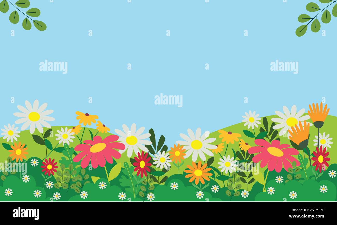 Hello spring background Stock Vector Image & Art - Alamy