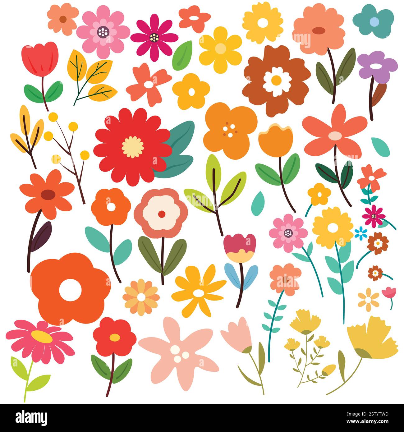 Spring flower icon set Stock Vector Image & Art - Alamy