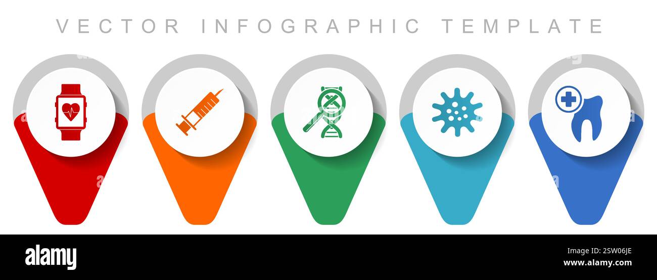 Healthcare pointer collection, miscellaneous icons such as smartwatch ...
