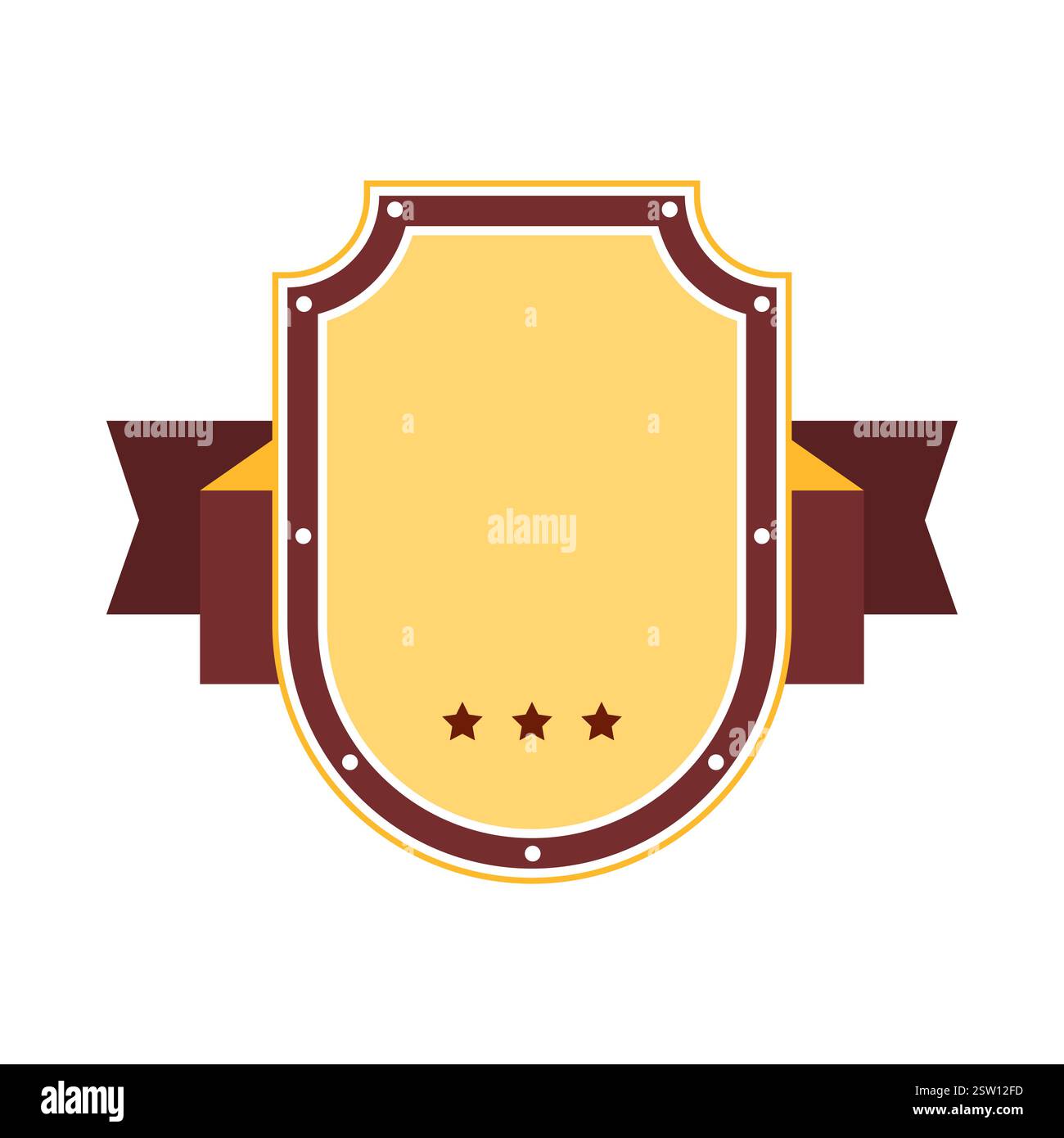 Shield Ribbon Scroll Shield with ribbon. Heraldic image of badge Stock Vector Image & Art ...