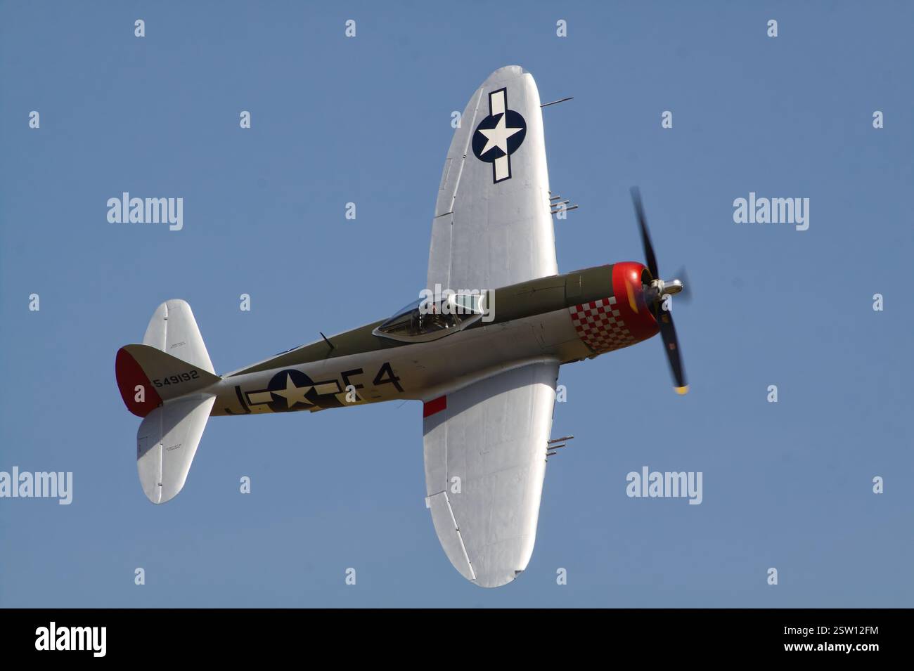 Republic P-47D, Thunderbolt, Nellie, in flight Stock Photo