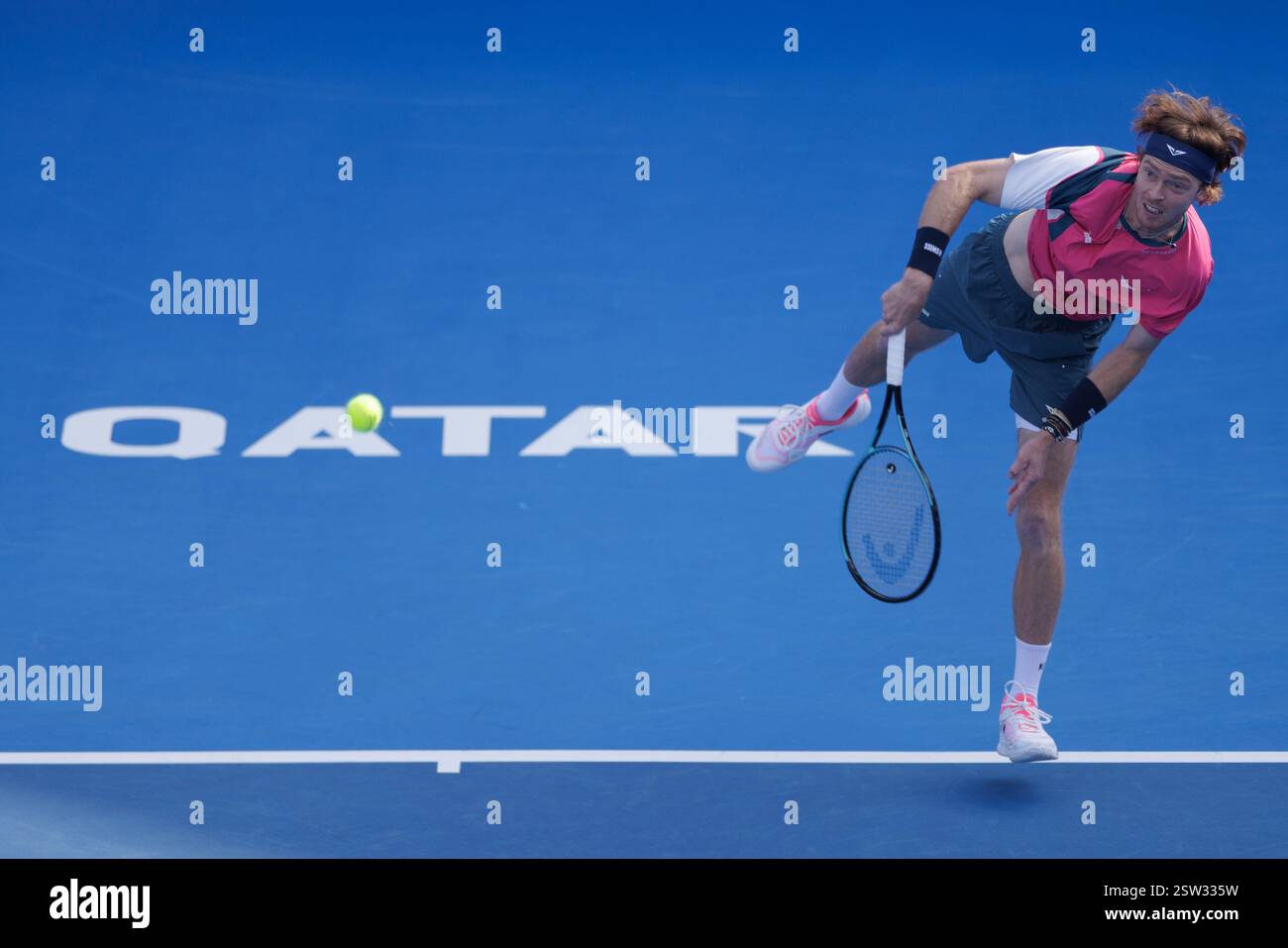 Rublev Doha Doha, Qatar. 20th Feb, 2025. Andrey Rublev of Russia during the 2025 ...
