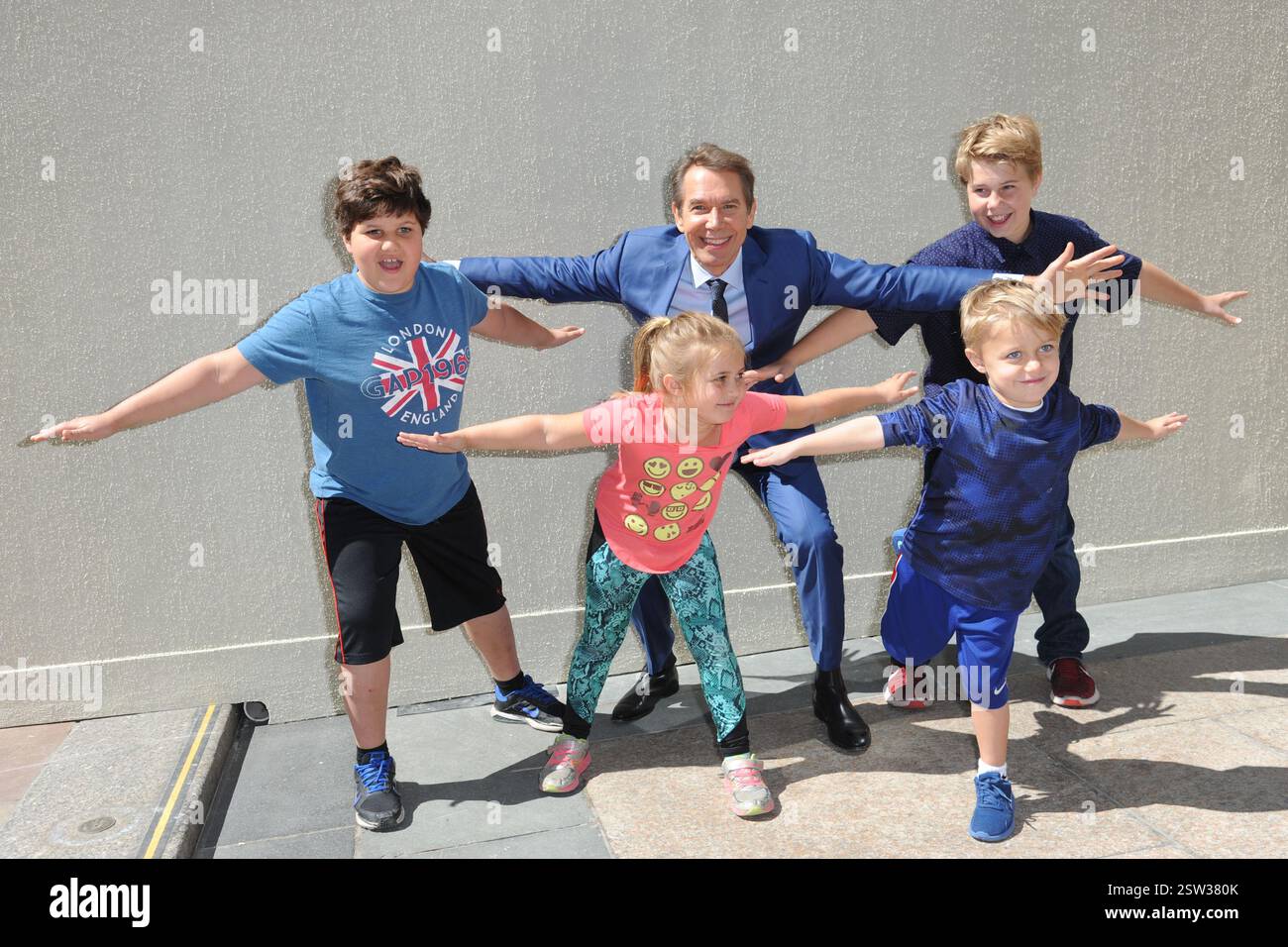 Artist Jeff Koons unveiled his 45 foot tall inflatable sculpture ...