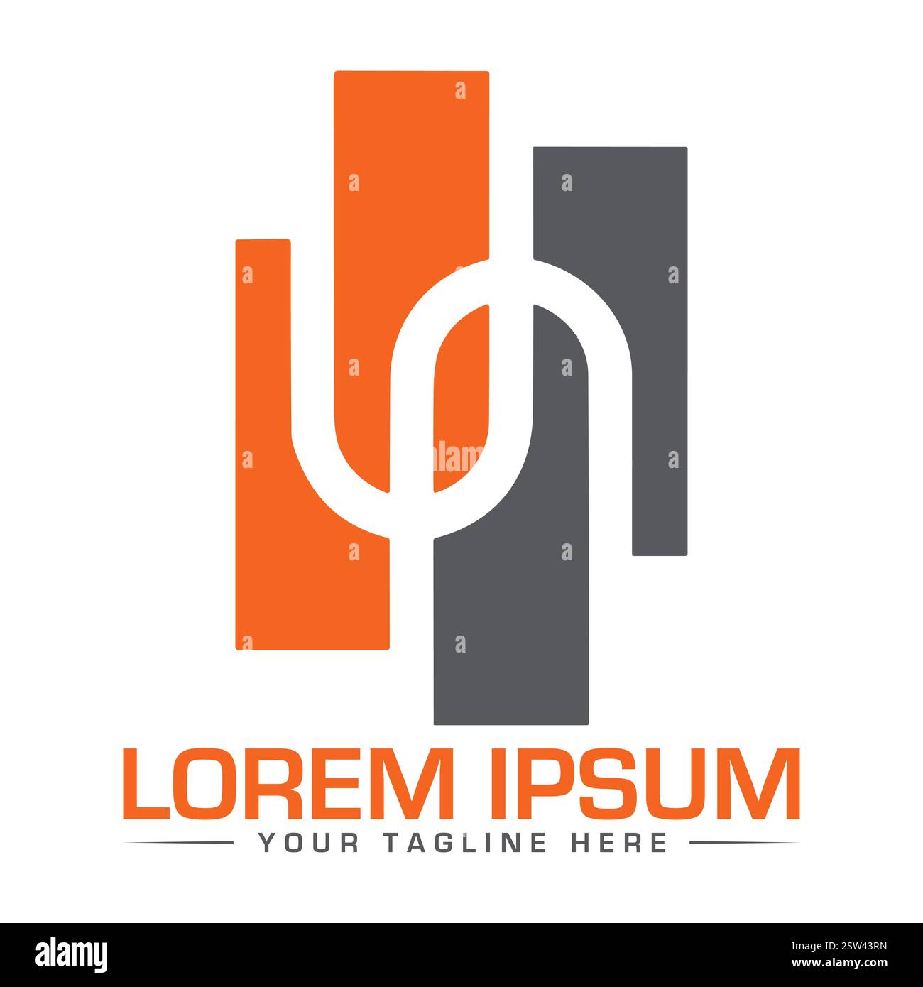UN Letter Logo Design Stock Vector