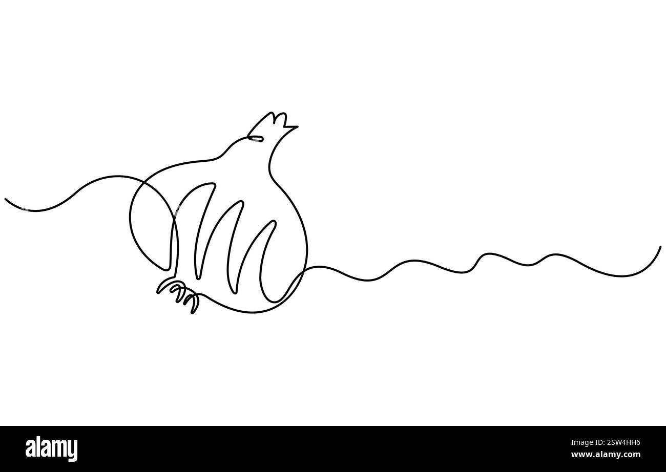 Garlic vector illustration, background. One line drawing art ...