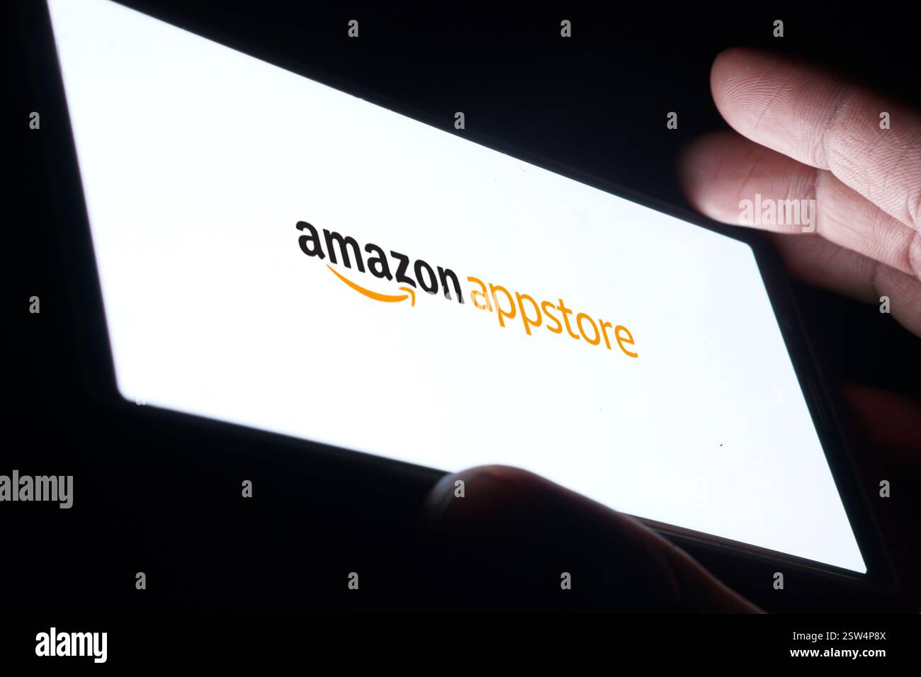 Dhaka, Bangladesh- 25 Sep 2024: Amazon appstore logo is displayed on ...
