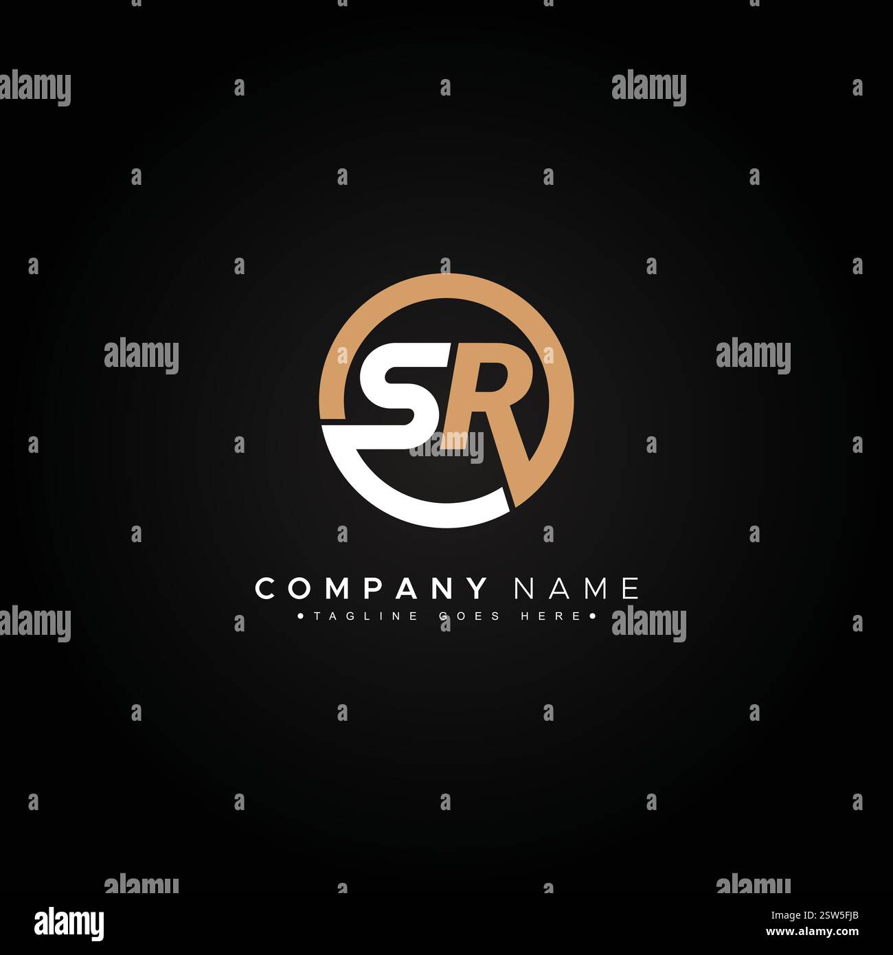 Vector Template for Initial Letter SR Logo - Elegant Monogram Logo for ...