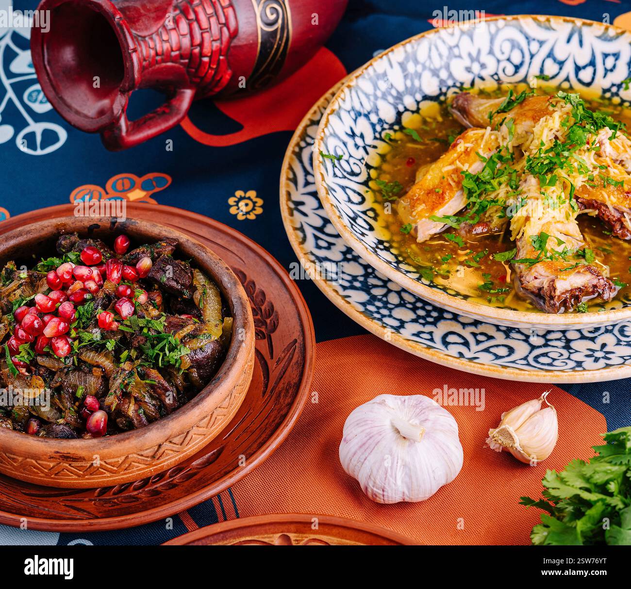 Traditional middle eastern cuisine assortment Stock Photo - Alamy