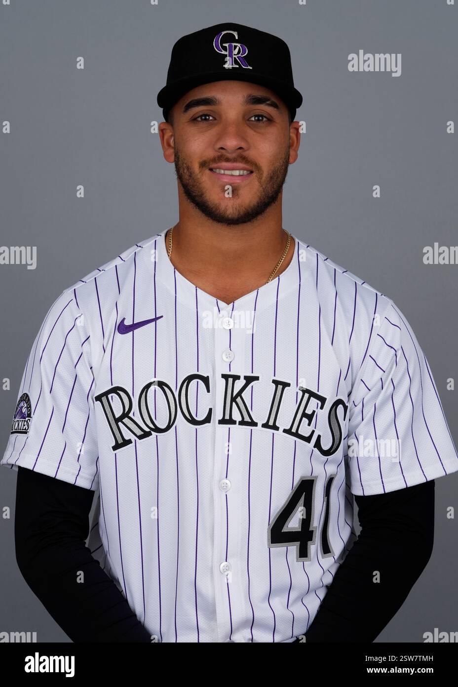 This is a 2025 photo of Luis Peralta of the Colorado Rockies baseball ...