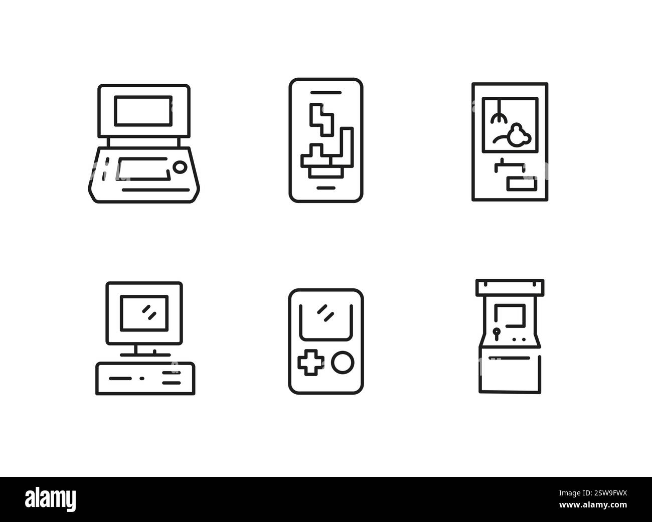 Game Icons Set Stock Vector