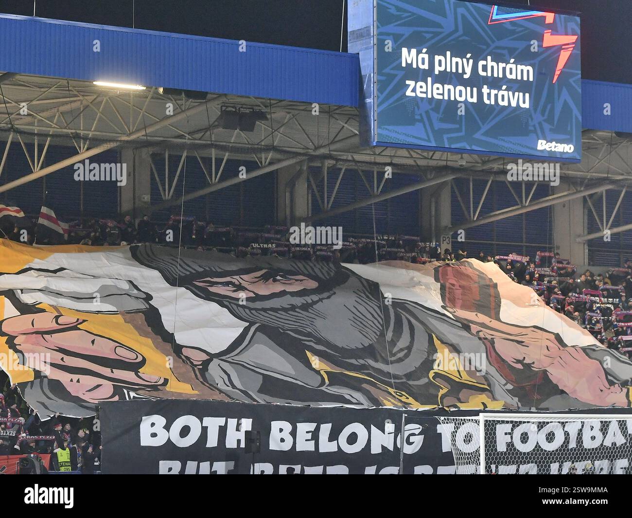 FC Viktoria Plzen fans choreo during the UEFA Europa League, 2nd round ...