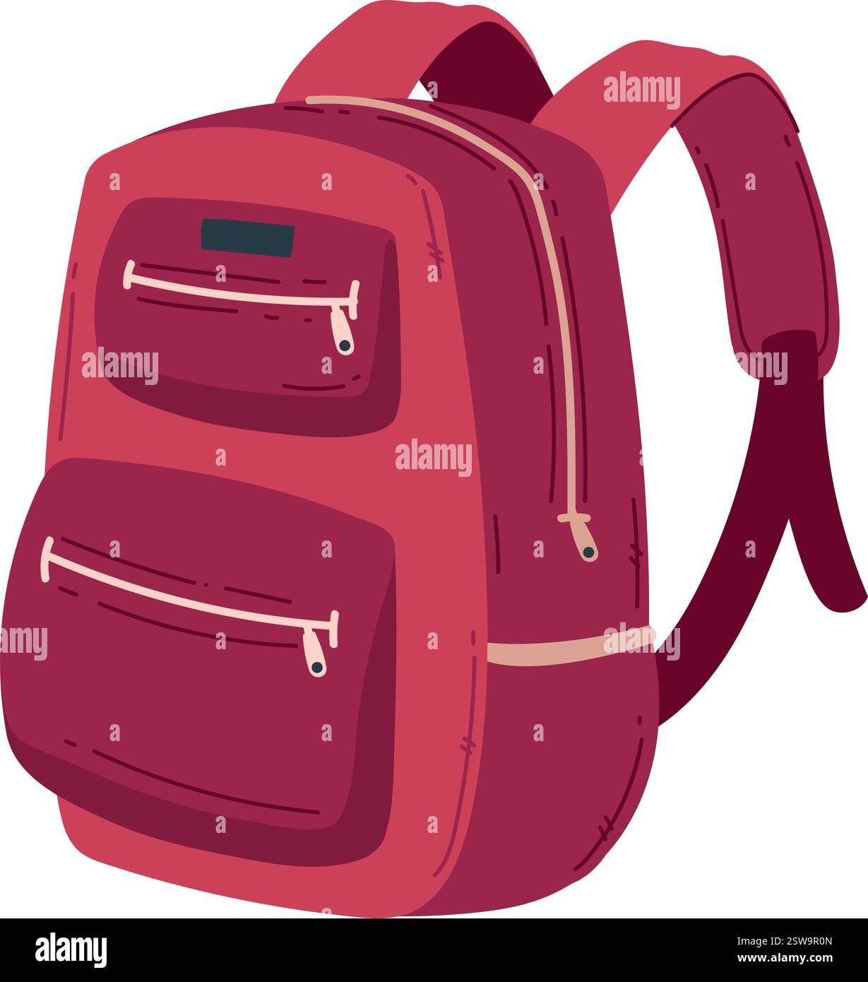 School Supply Red Backpack Icon Stock Vector Image & Art - Alamy