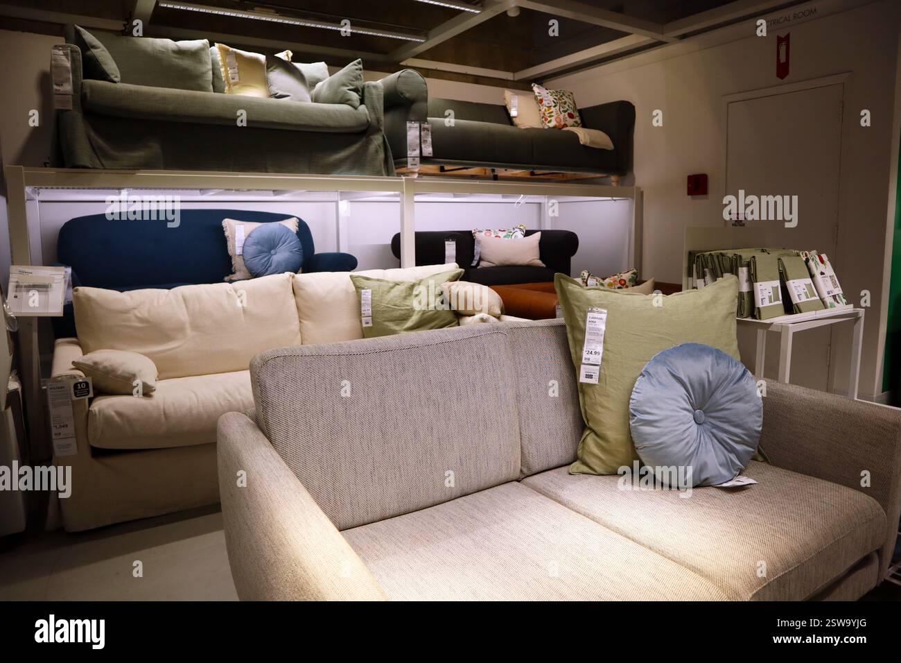 Interior view of IKEA store, the world’s largest furniture retailer ...