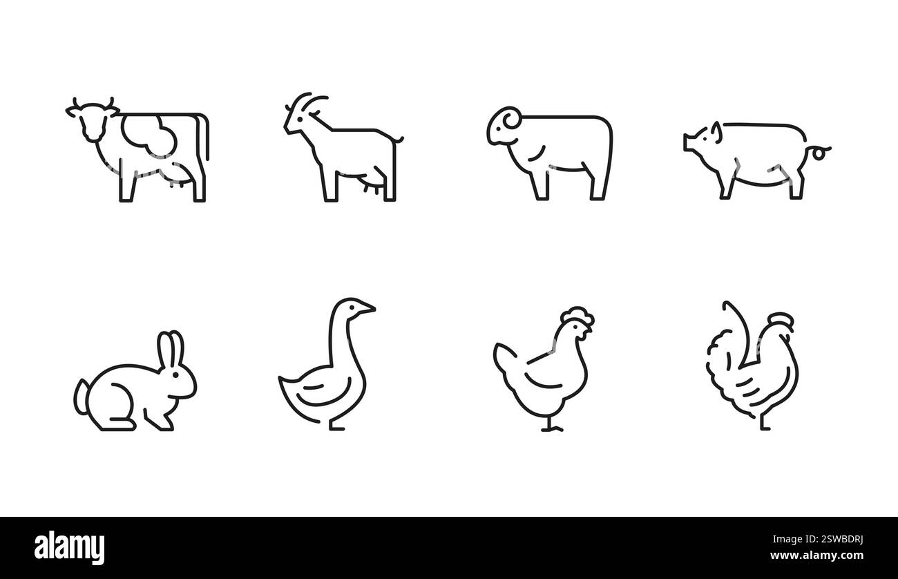 Farm Icons Set Stock Vector Image & Art - Alamy