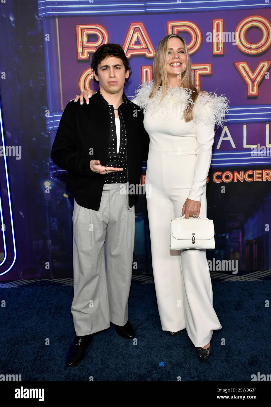 Marcello Hernandez, left, and mother Isabel attend the SNL50: The