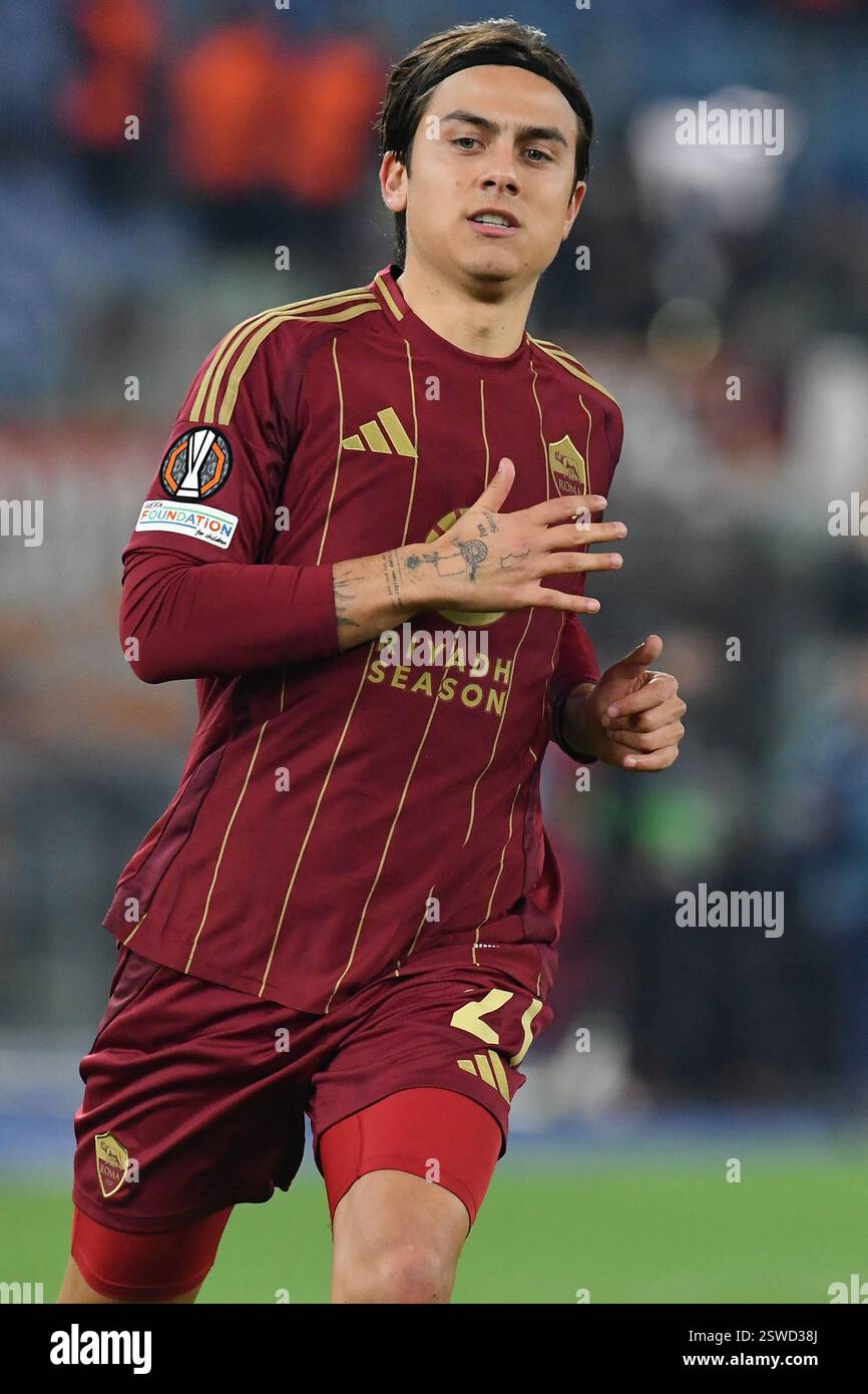 Rome, Lazio. 20th Feb, 2025. Paulo Dybala of AS Roma during the Europa ...
