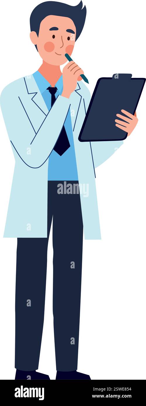 Doctor Thinking Notes Icon Stock Vector Image & Art - Alamy