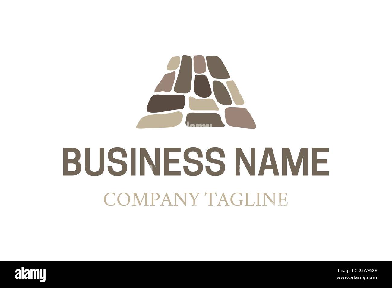 Simple Minimalist Landscaping and Pavement Logo Stock Vector