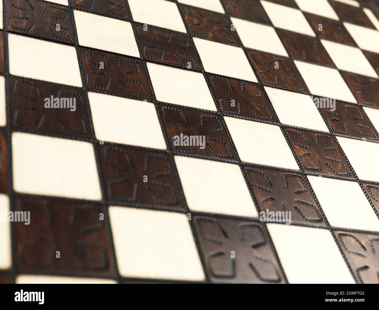 Closeup of a chessboard Stock Photo