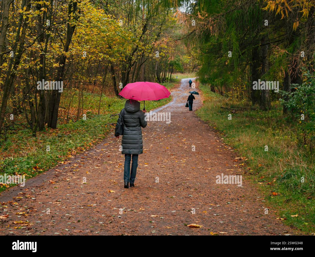 Woman walks path safety hi-res stock photography and images - Alamy