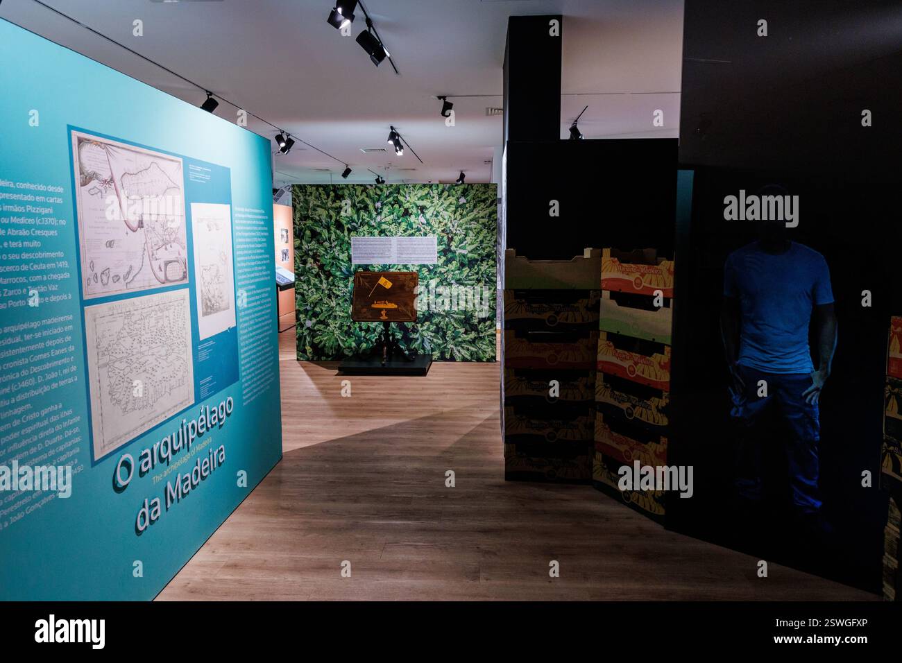 Lugar de Baixo, Portugal - June 11, 2024: Exhibition in BAM - Madeira Banana Museum in Lugar de Baixo village on Madeira Island Stock Photo