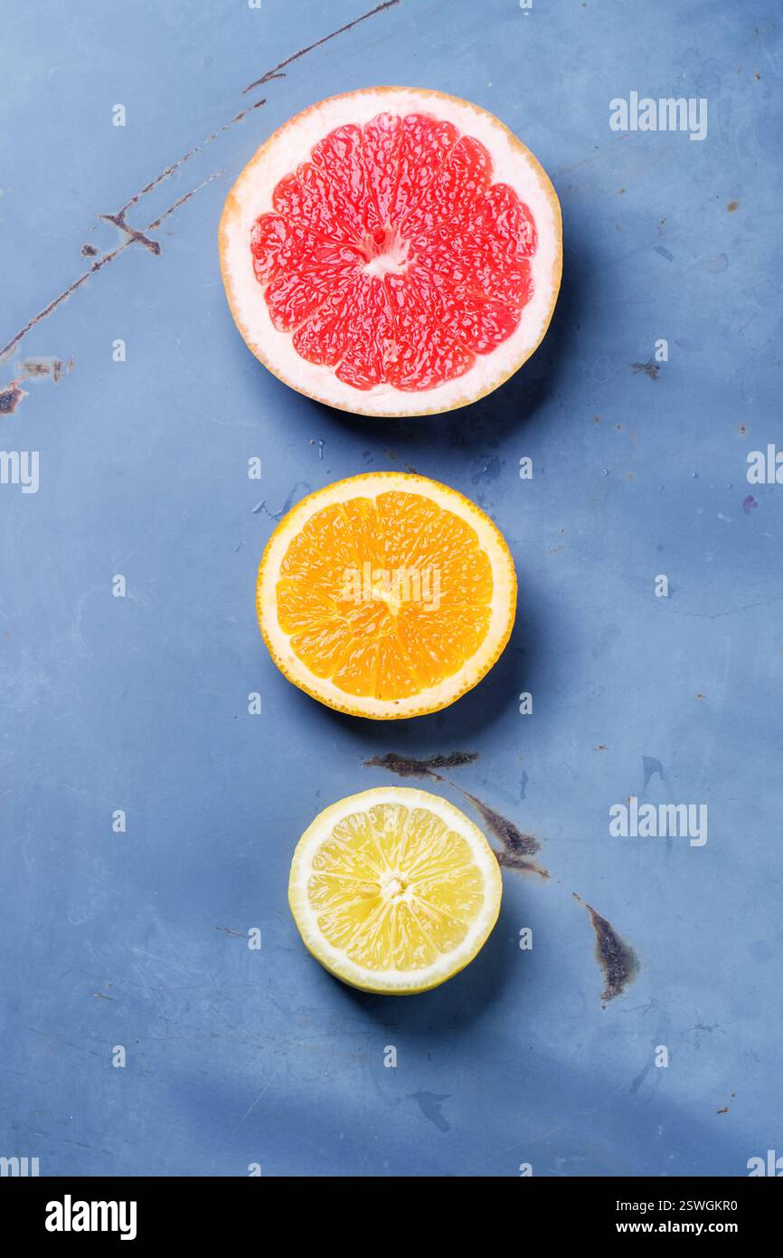 Sliced citrus Stock Photo