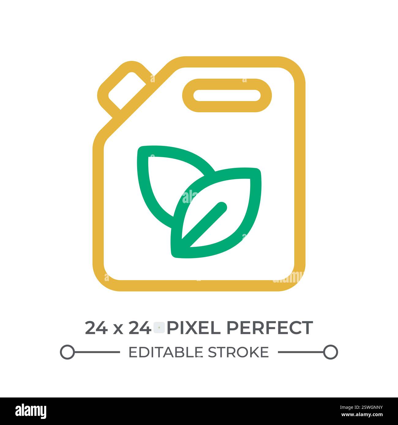 Bio fuel colorful line ui icon Stock Vector