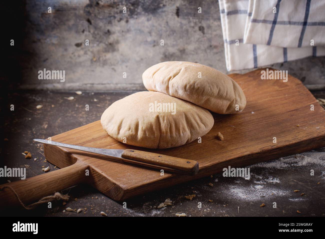 Pita bread Stock Photo