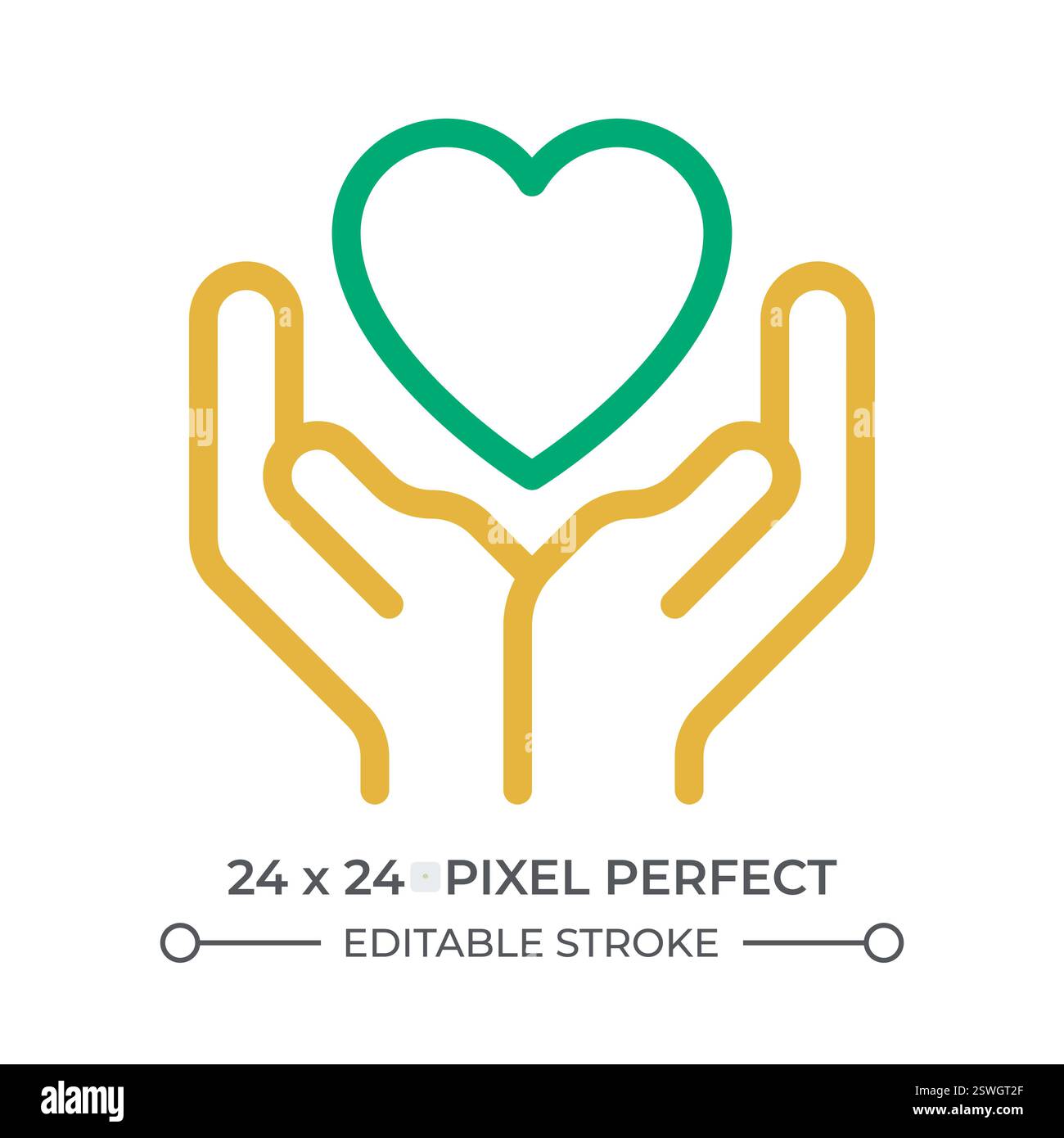 Charity colorful line ui icon Stock Vector