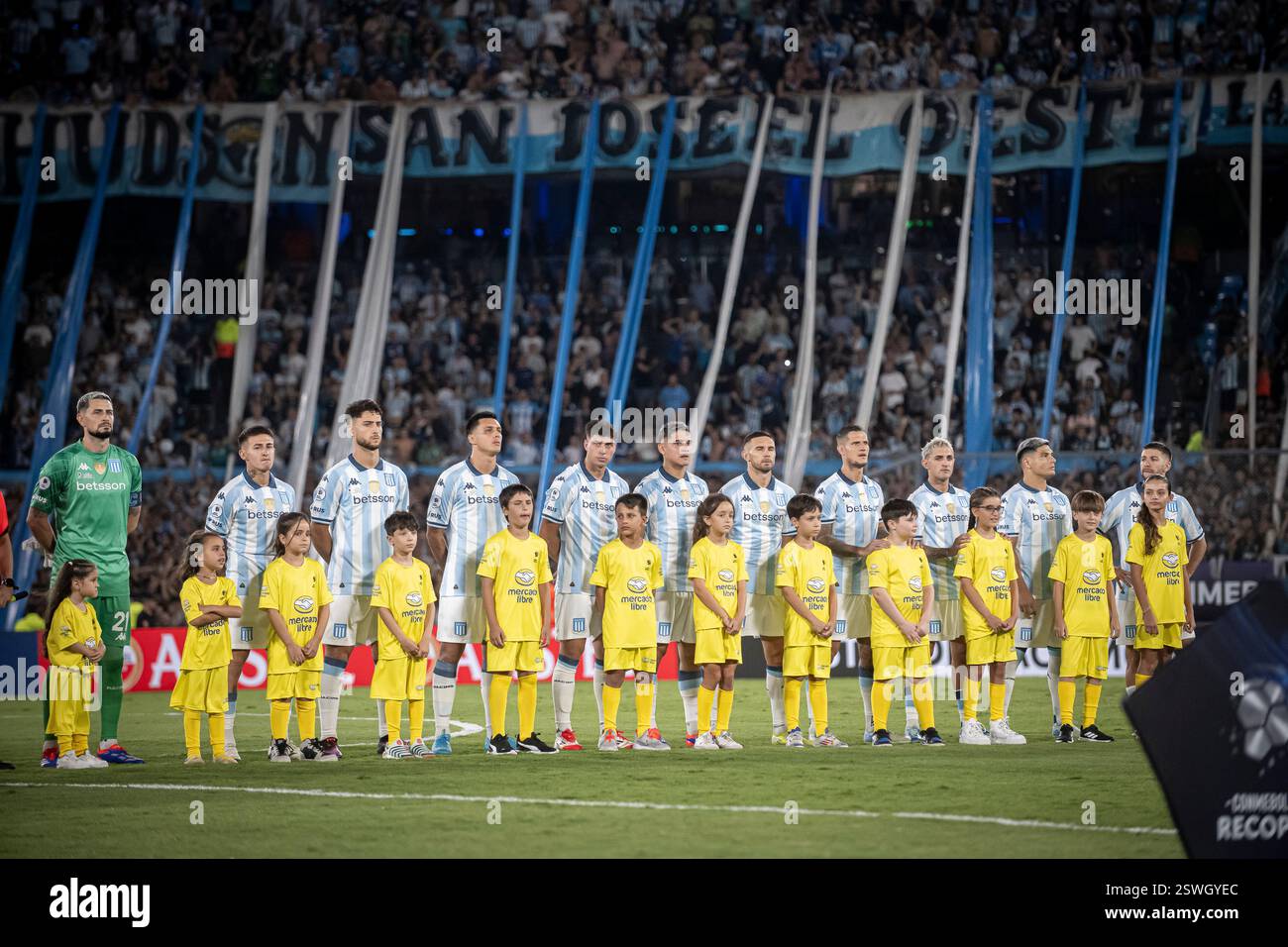 Avellaneda, Argentina. 20th Feb, 2025. Starting players of Racing Club ...