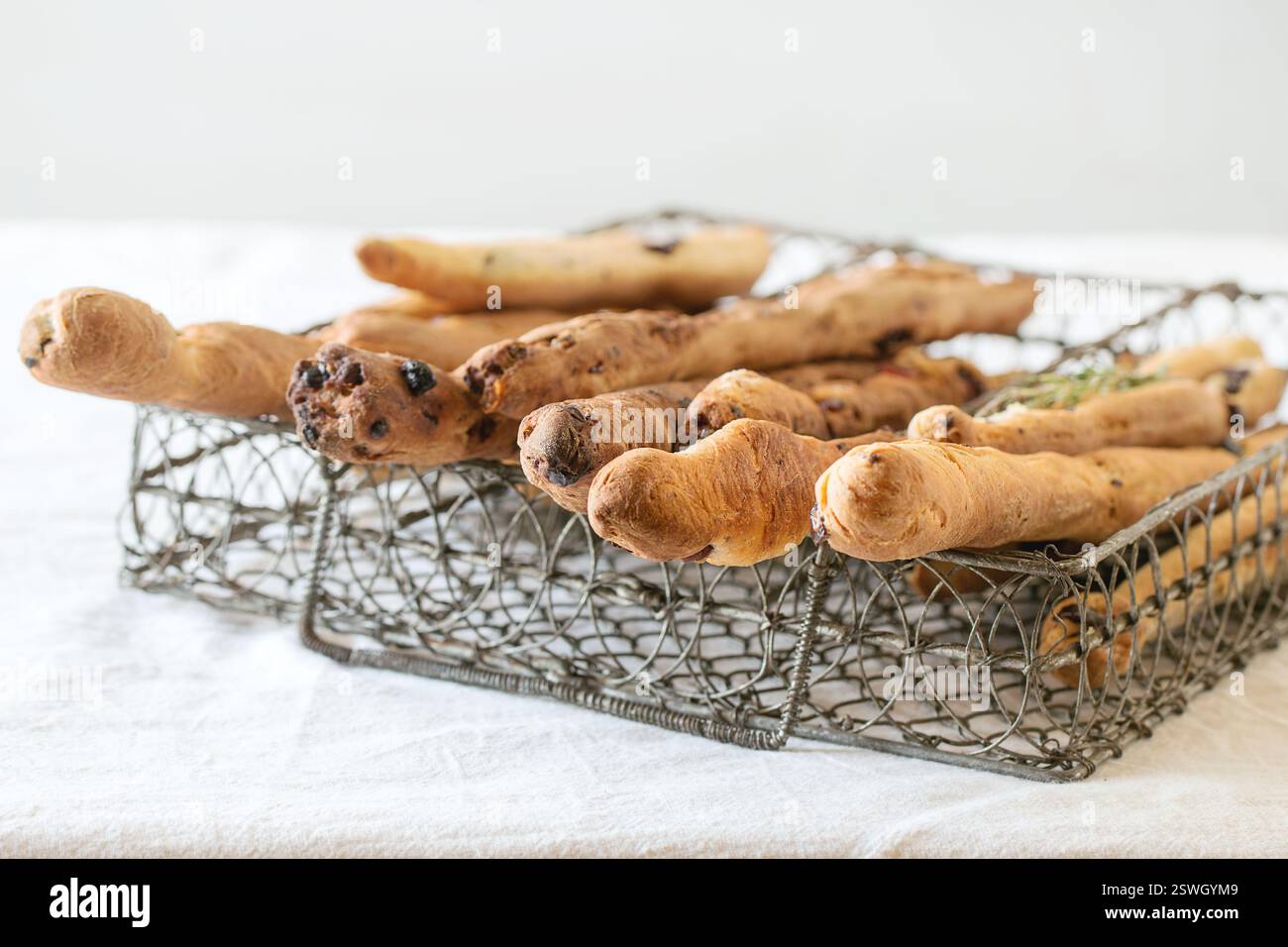 Grissini breadsticks Stock Photo