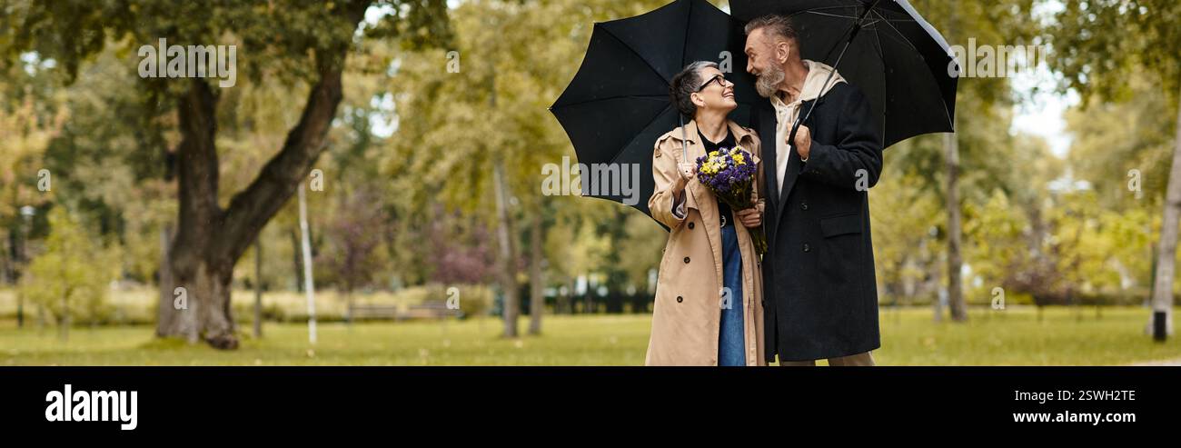 A loving couple strolls hand in hand, sharing smiles and a heartfelt ...