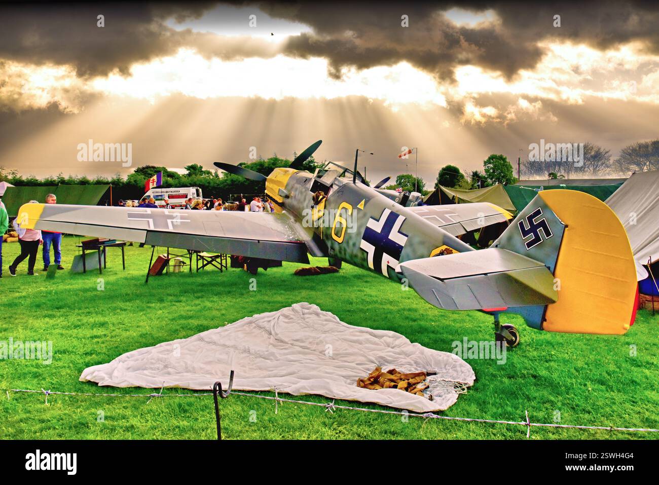 German WWII Messerschmidt Me109E full size fibreglass copy at ex WWII ...