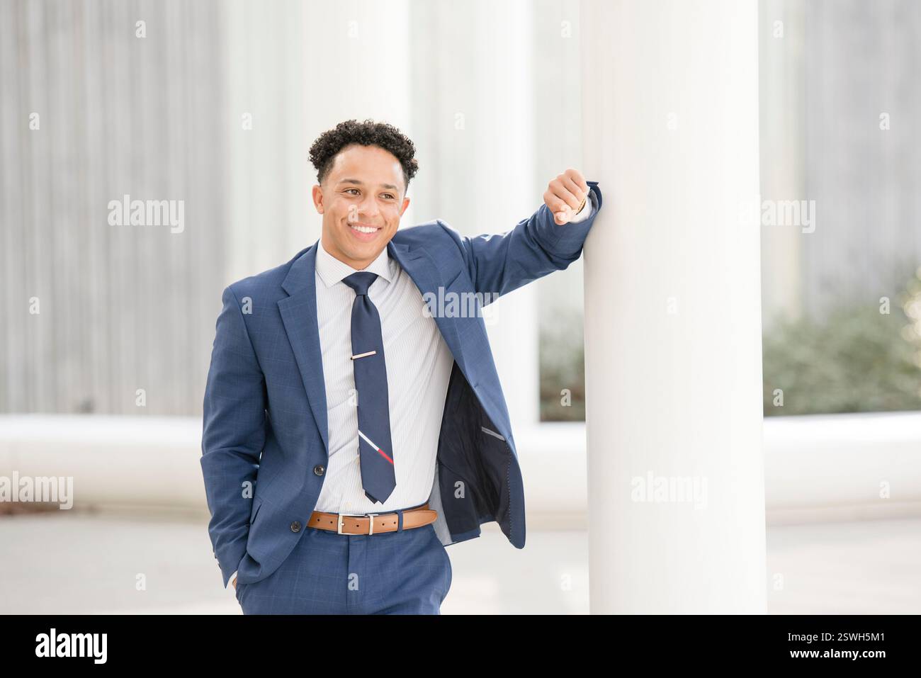 Man smiling with professional business suit Stock Photo