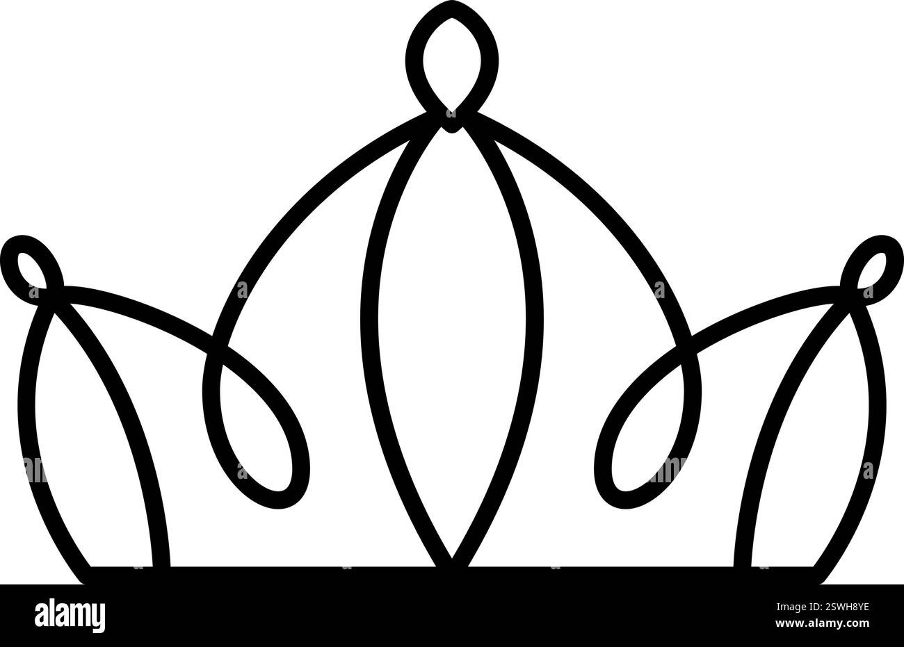 Vector princess crown icon aesthetics thin line sign Logo. Outline ...