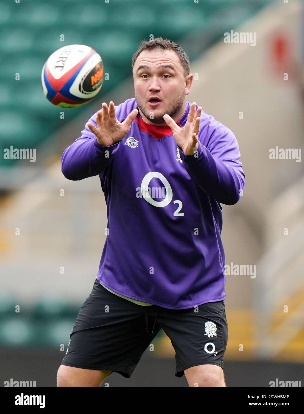 England's Jamie George during a training session at the Allianz Stadium ...
