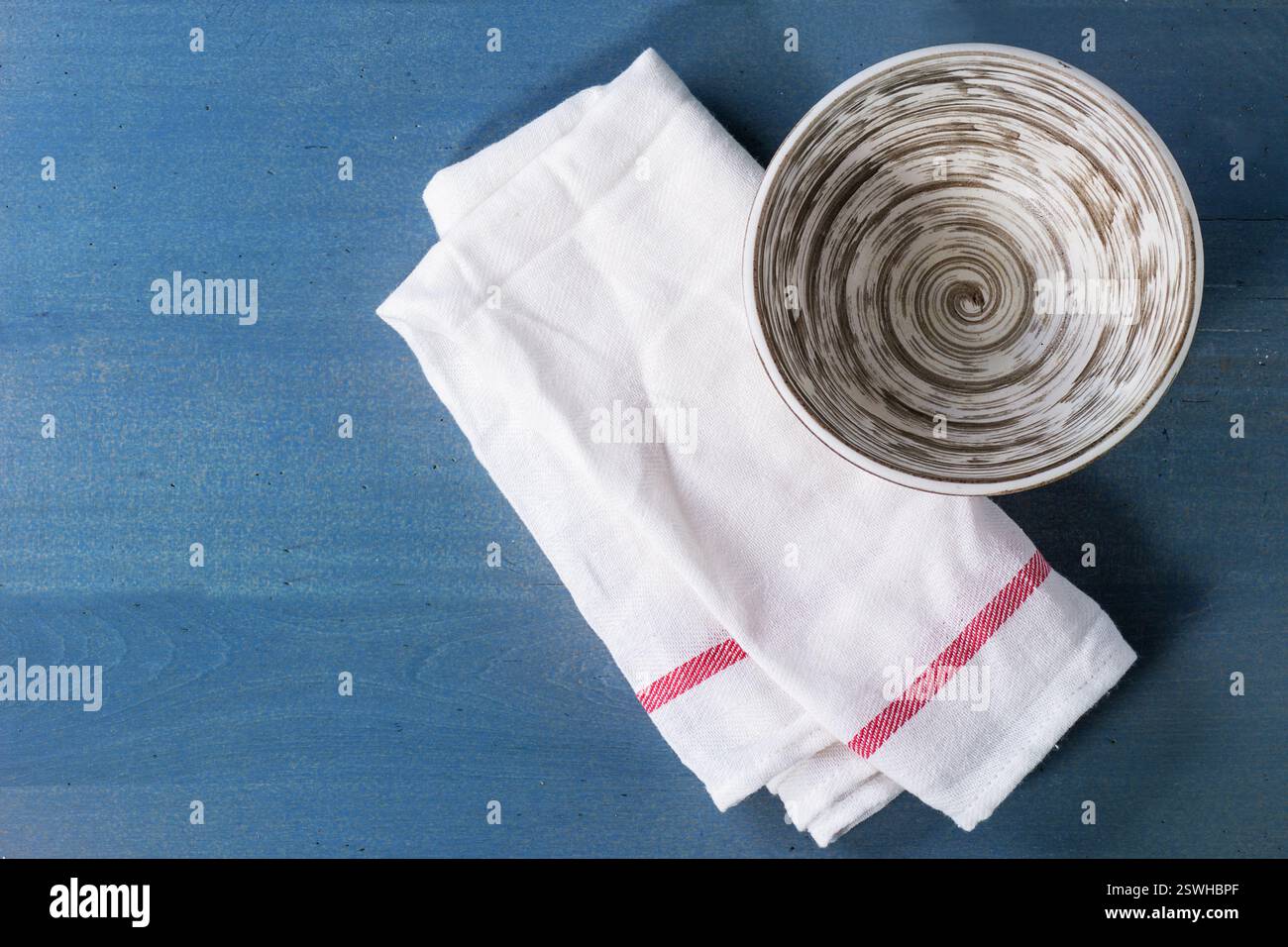 Empty ceramic bowl Stock Photo