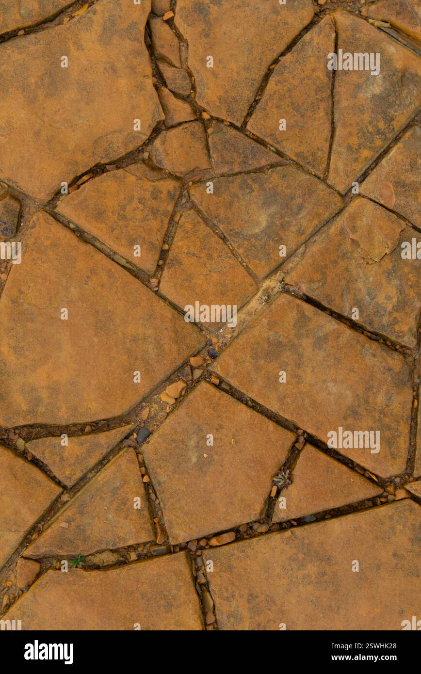 Abstract patterns in sandstone, Yesnaby Stock Photo