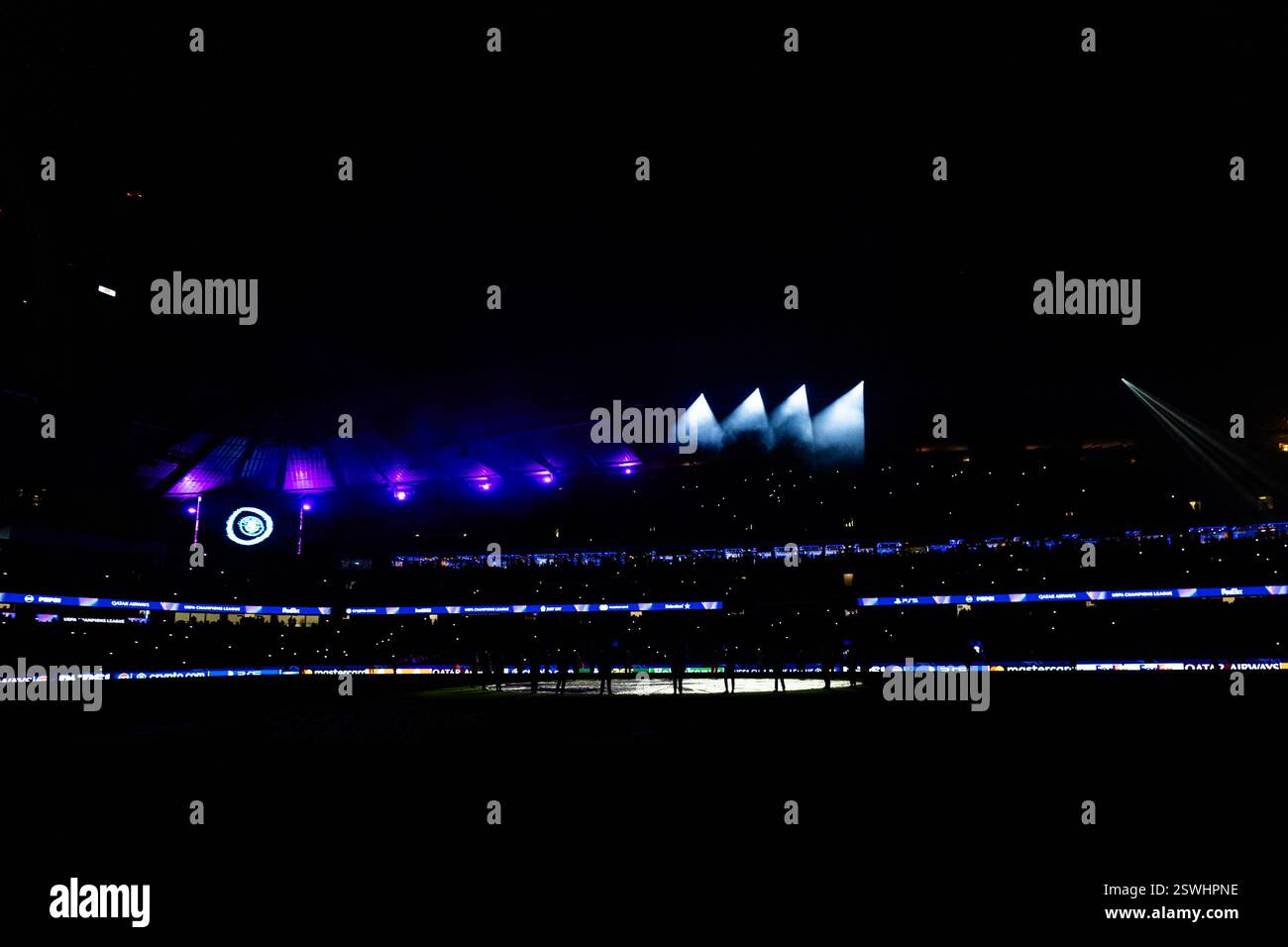 Manchester - Etihad Stadium during the fifth round of new format of the UEFA Champions League 2024/2025. The match is set between Manchester City and Stock Photo